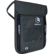 4TH Travel Neck Pouch with RFID Blocking - Travel Wallet Passport Holder