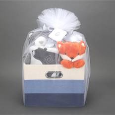 Lambs & Ivy Blue 5-Piece Baby gift Basket for Baby ShowerNewborn Welcome Home