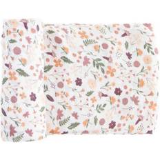 Red Rovr Organic Cotton Muslin Swaddle Blanket Single Mauve Meadow
