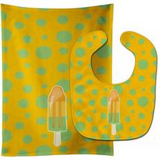 Caroline's Treasures Carolines Treasures BB7064STBU Ice Pop Popsicle Orange Green Baby Bib & Burp Cloth