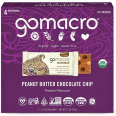 GoMacro Peanut Butter Chocolate Chip Organic Vegan Protein Bars 4