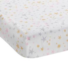 Gold Fabrics Lambs & Ivy Rainbow Unicorn Pink/Purple/Gold Baby Fitted Crib Sheet