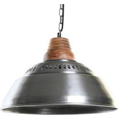 Dkd Home Decor Light Silver Brown Iron Mango Pendant Lamp