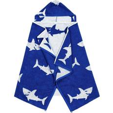 Linum Home Textiles Kids Hooded Easy Bath and Beach Wrap for Boys