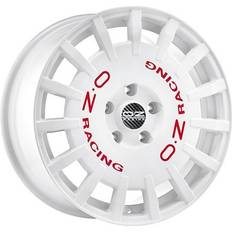 OZ Rally Racing White Red Lettering 8x18 5/114.3 ET45 B75