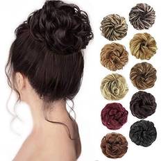 Best Hair Buns 1PCS Messy Hair Bun Hair Scrunchies Extension Curly Wavy Messy