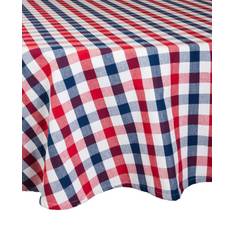 Zingz & Thingz Check 70" Round Tablecloth Red, Blue, White