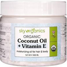 Sky Organics Organic Coconut Oil + Vitamin E for Hair Skin to Moisturize 16.9