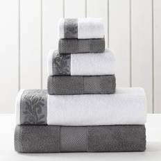 Modern Threads Allurez 6 Diamond Cotton Bath Towel Black, Grey