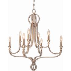 Crystorama Garland 8-Light Distressed Twilight Pendant Lamp