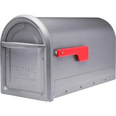 Architectural Mailboxes 7900-2-R Mapleton Post Mount with Flag