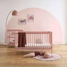 Pink Small Storage Kid's Room CuddleCo Nola 2 Piece Nursery Furniture Set - Blush Pink