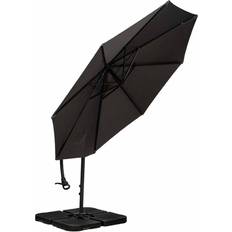 Grey 3m Deluxe Pedal Operated Rotational Cantilever Over Hanging Powder Coated Parasol