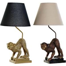 Dkd Home Decor Black Resin Monkey Table Lamp