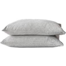 Tell Me More Linen Pillow Case White, Grey