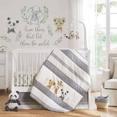 Levtex Baby Mozambique 4-Piece Crib Bedding Set Grey/cream cream Crib