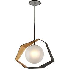 Troy Lighting Origami Bronze / Gold Leaf Pendant Lamp 66cm