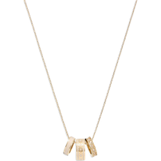 Coach Signature Enamel Necklace - Gold/Beige/Transparent