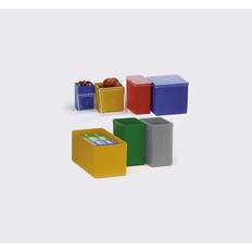 Bins, height 90 mm, yellow, LxW 99x99 mm, pack of 50