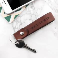 Treat Gifts Personalised Leather Keyring