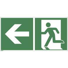 Emergency exit signs, left, pack