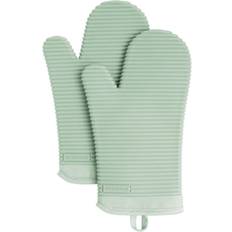 KitchenAid Ribbed Soft Silicone Mitt Pistachio 2 Count Pastry Brush