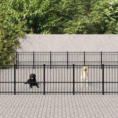 vidaXL Outdoor Dog Kennel Steel 65.86 mÂ²