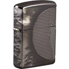 Zippo Armor Wolf Design Black Ice Pocket Lighter, One