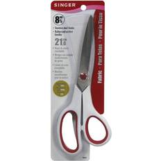 Singer Fabric Scissors with Comfort Grip, 1-pack, Red
