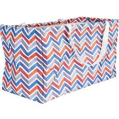 Household Essentials Hampers Multi Blue Chevron Canvas Utility Tote