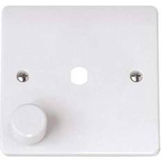 Dimmer Switch Plate 1 Gang White PVC Click Scolmore
