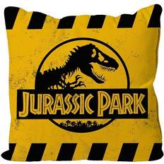 SD Toys Jurassic Park Cushion Caution Logo Complete Decoration Pillows Yellow