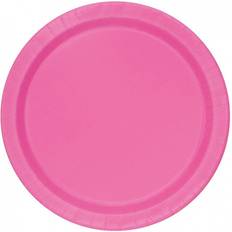 Unique Party Hot Pink Paper Dessert Plates 8pk