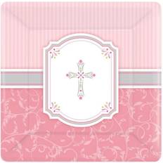 Amscan Communion Blessing Square Paper Plates