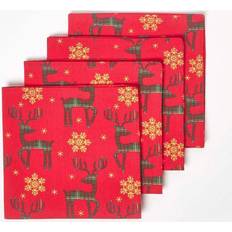 Red Cloth Napkins Homescapes Christmas Cloth Napkin Red