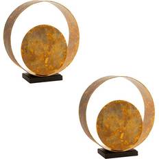 Gold Lampstands Loops 2 pack Patina Lampstand