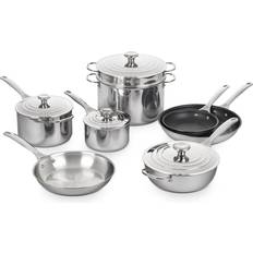 Le Creuset Stainless Steel 12-Piece Cookware Set with lid