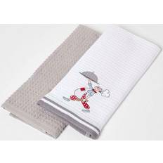 Homescapes Cook Waffle Cotton Tea Kitchen Towel Grey