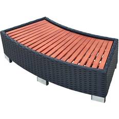 vidaXL Spa Step Poly Rattan 92x45x25 cm Black