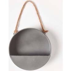 Homescapes Small Round Metal Hanging Wall Planter