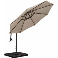 Blue Parasol Bases Ivory 3m Deluxe Pedal Operated Rotational Cantilever Over Hanging Powder Parasol