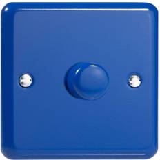 Blue Dimmers Varilight JYP401.RB Lily Primary Reflex Blue 1 Gang 2-Way Push-On/Off LED Dimmer 0-120W V-Pro