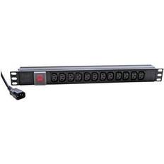 Eagle 12-Way IEC (C13) Horizontal Socket 19" PDU to C14 Plu