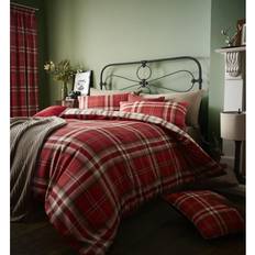 Catherine Lansfield Kelso Easy Care Single Duvet Cover Red