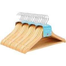 Songmics 35 Maple Wood Set of 20 Coat Clothes Hangers with Trouser Bar