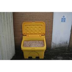 Yellow Storage Boxes EUROKRAFTbasic grit container, capacity 200 l, yellow Storage Box