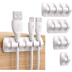 Cable Storage on sale Syncwire Cable Clips Cord Holders Self Adhesive Cord Organizer Cable Management for Desk Home Office White