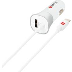 Skross USB-biloplader med Type-C-kabel (2.0)