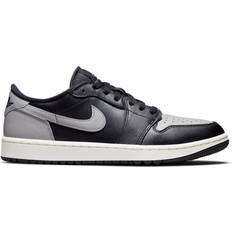 Black - Unisex Golf Shoes Nike Air Jordan 1 Low G - Black/Medium Grey/Sail