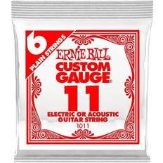 Ernie Ball Acoustic & Electric Guitar Single String Custom Gauge 11 1011 Plain Steel End .011
